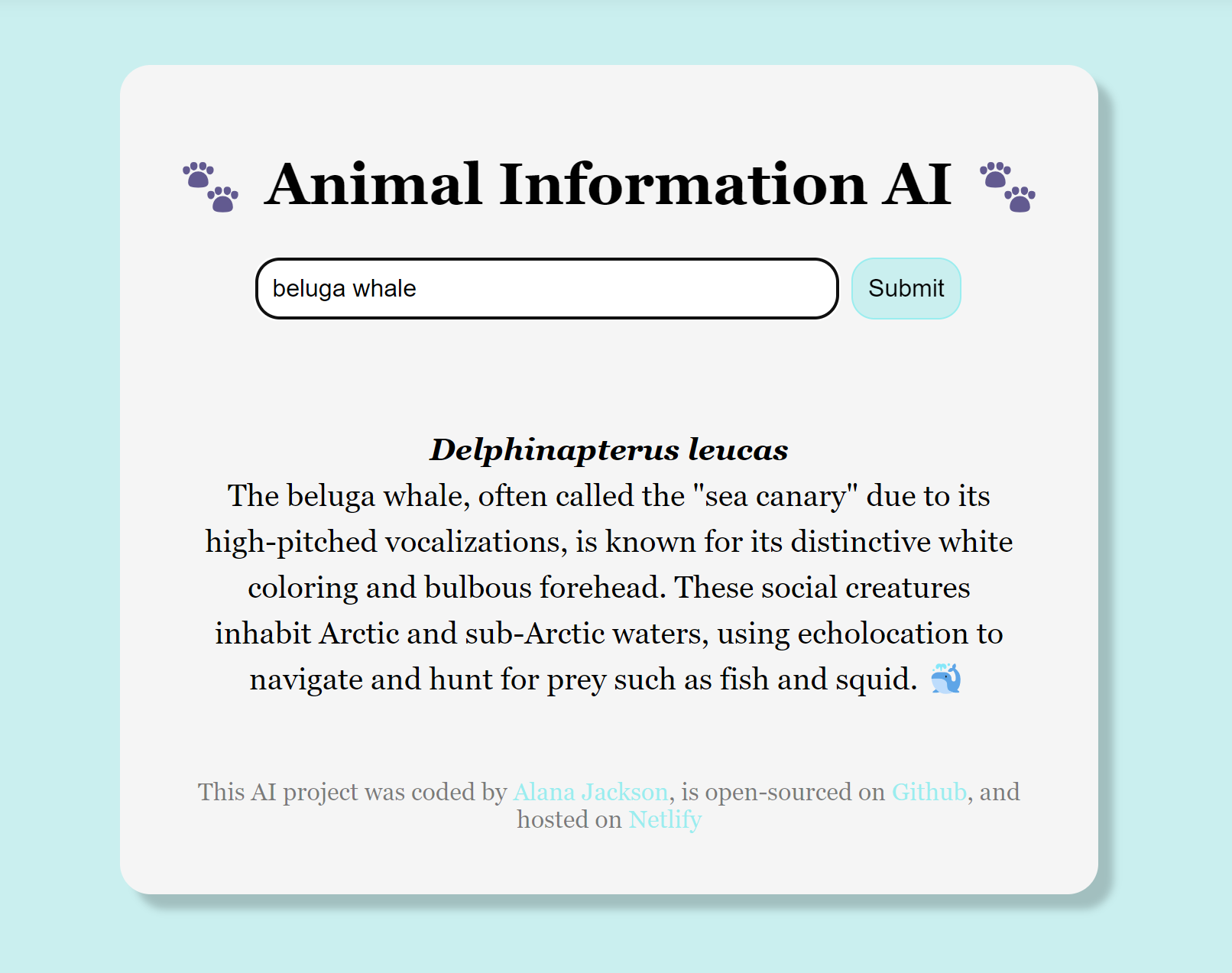 Alana's AI project